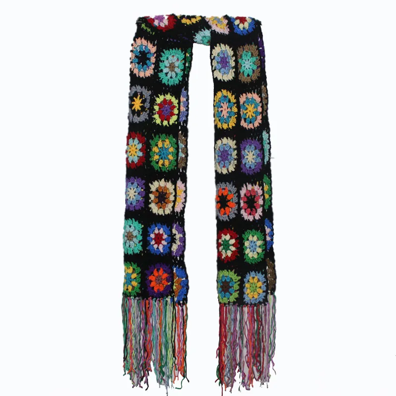 Женский вязаный шарф пончо с кисточками 200x26 см|tassel scarf|brand scarfscarf brand |