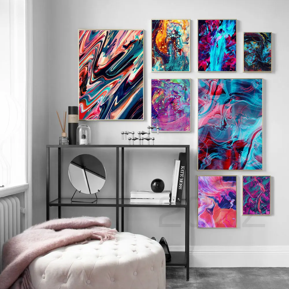 

Abstract Colorful Line Art Posters and Prints Modern Wall Art Canvas Painting Nordic Poster Wall Pictures For Living Room Decor