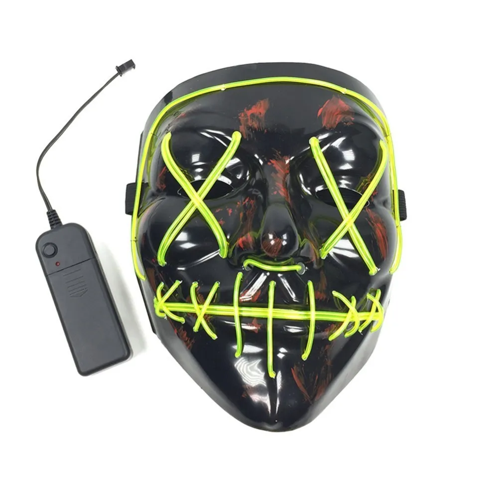 LED Light Mask Up Funny from The Purge Election Year Great for Festival Cosplay Halloween Costume Supplies Party Masks | Дом и сад