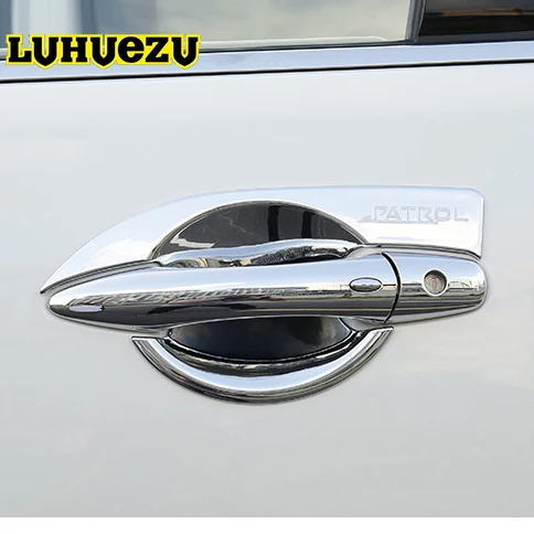 

4 шт., хромированные накладки на дверную ручку для Nissan патруль Y62 Armada