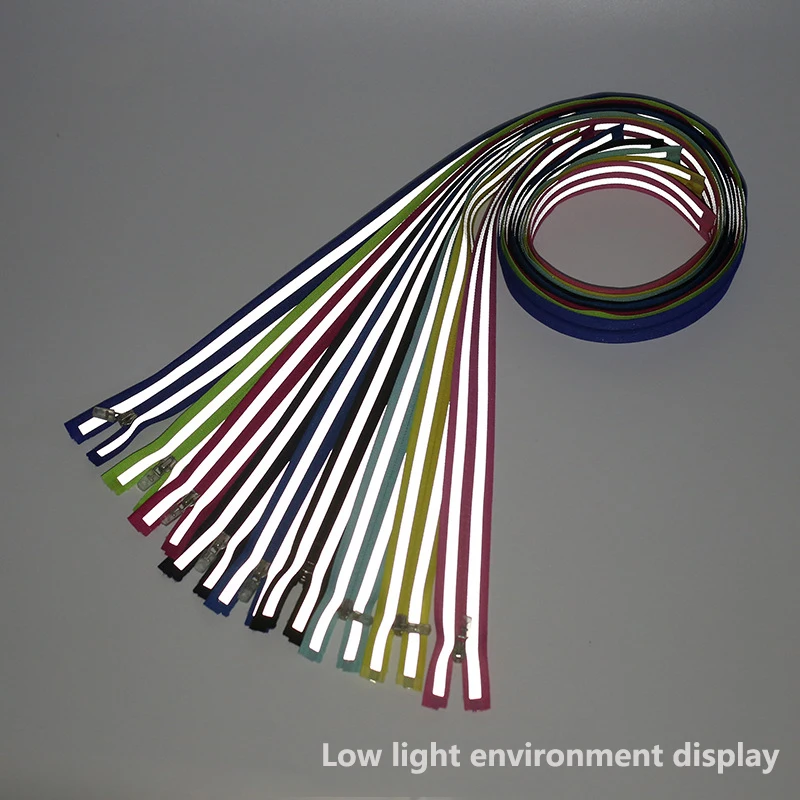 10pcs Meetee 3# 20cm 70cm Nylon Reflective Zippers open end zip for DIY Sewing sports coat clothes 9 colors Available A4-2 | Дом и сад