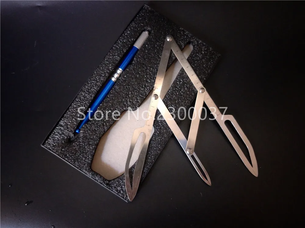 1Pcs Permanent Makeup Measure Tool Microblading Tattoo Pen Kit Golden Ratio Divider Stainess Steel Guide Ruler for Beginner | Красота и