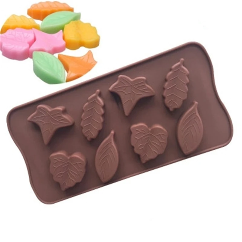 Силиконовая форма с 8 листьями для самостоятельной сборки пластырь шоколада льда