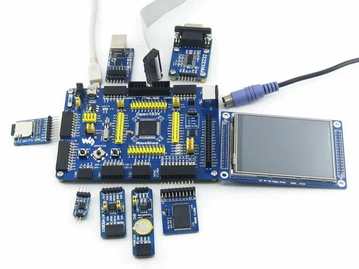 STM32 плата STM32F103VET6 STM32F103 ARM Cortex-M3 макетная + 10 шт. дополнительные модули = Open103V