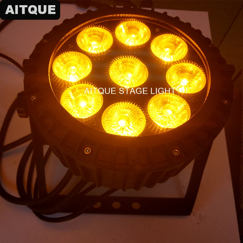 للبيع 9x18w Rgbwa Uv 6 في 1 ضوء المرحلة Led ، مقاوم للماء ، مع علبة ، 12 قطعة/صندوق
