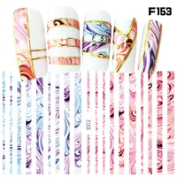 1 sheet new fashion 3d nail stickers colorful stripe lines nails sticker striping tape decorations manicure z067