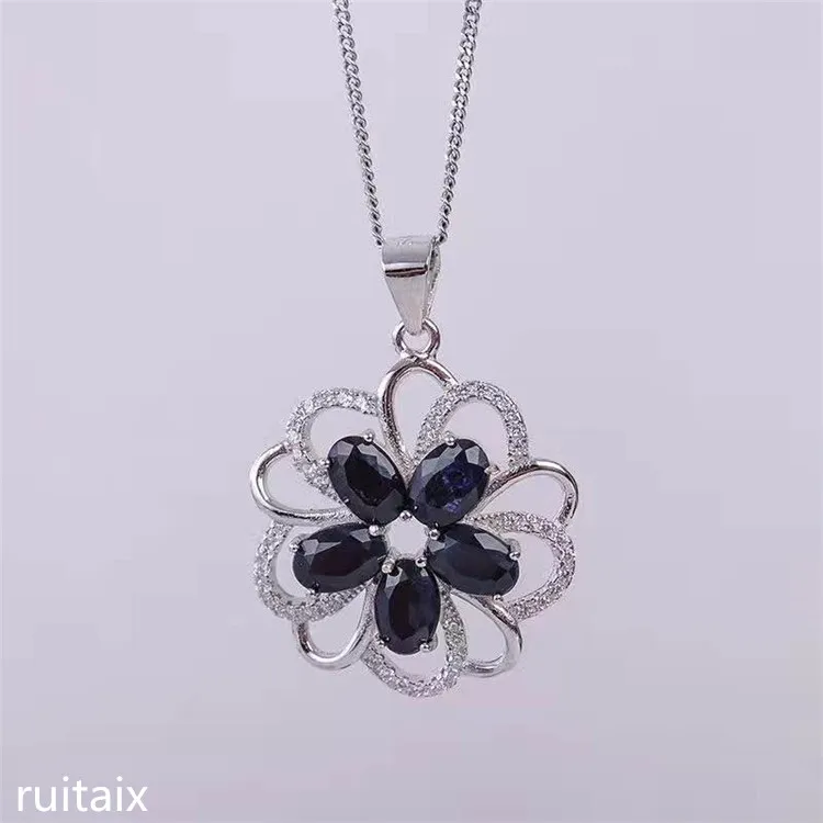Женский кулон и ожерелье KJJEAXCMY boutique jewels с инкрустацией из чистого серебра 925 пробы