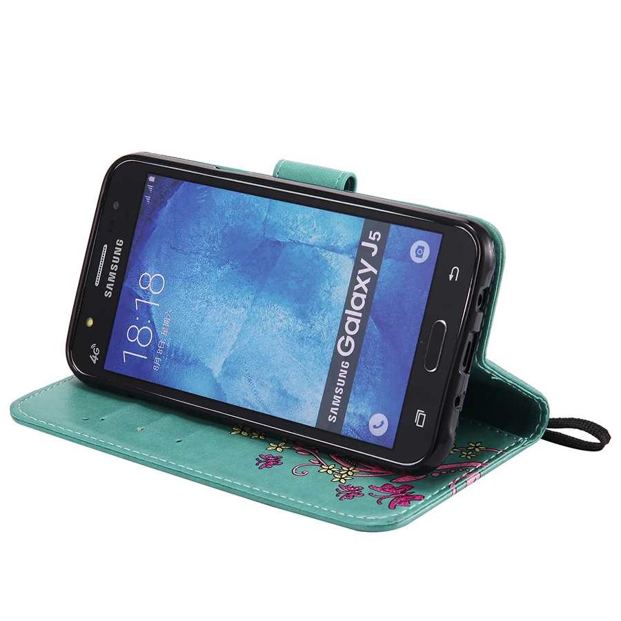 Fineshow j5 j7 2016 бумажник флип case красочный цветок бабочка magnetic phone для samsung j310 j510 j710