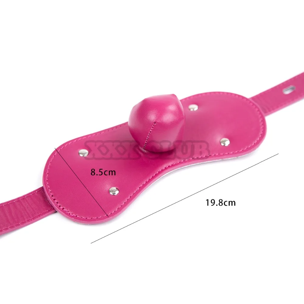 

Soft Synthetic Leather Gag Seal the mouth Adult Sex Toys Open Mouth Ball Gag Sex Bondage Fetish Toy Female Slave Trainer gag