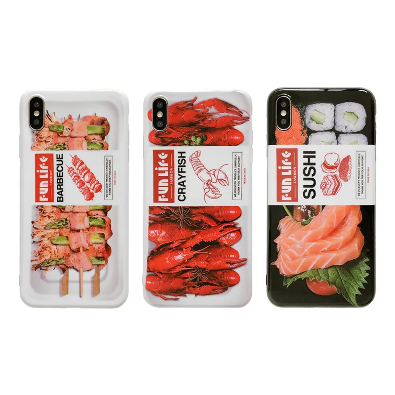 Чехлы Delicious sushi Food для iphone X XR XS Max чехол телефона 6 6s 7 8 plus Модный глянцевый мягкий