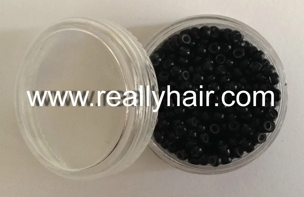 500 шт. черные Силиконовые микро бусины с силиконовой линией для стандартного