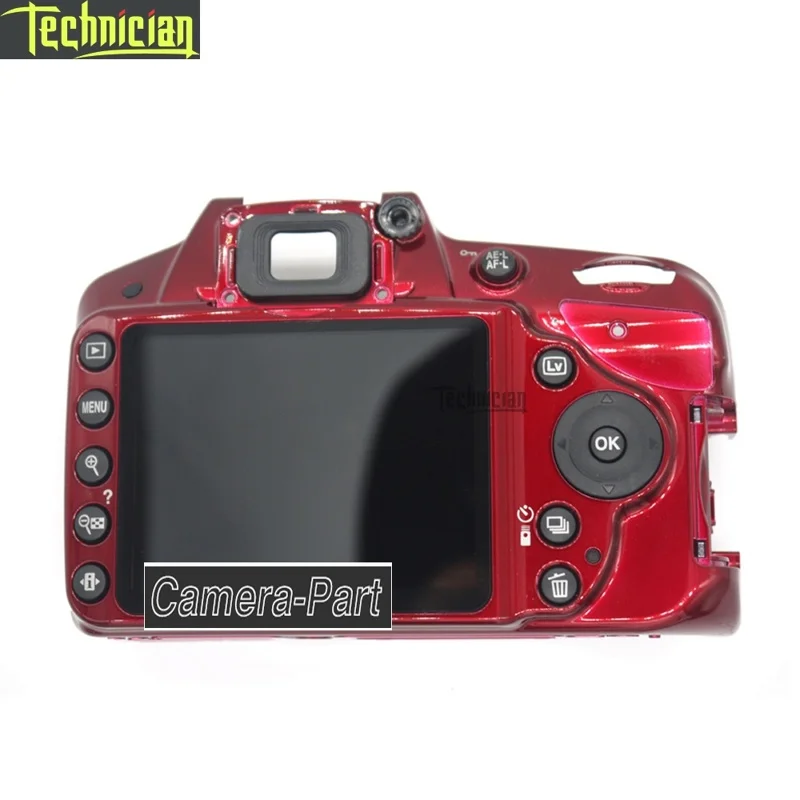 D3200 красная задняя крышка с ЖК дисплеем и кнопкой для ремонта камеры Nikon|rear cover|rear