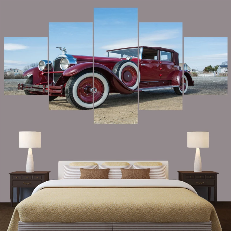 5 шт./компл. Home Decor классический старый автомобиль Картины стены Книги по