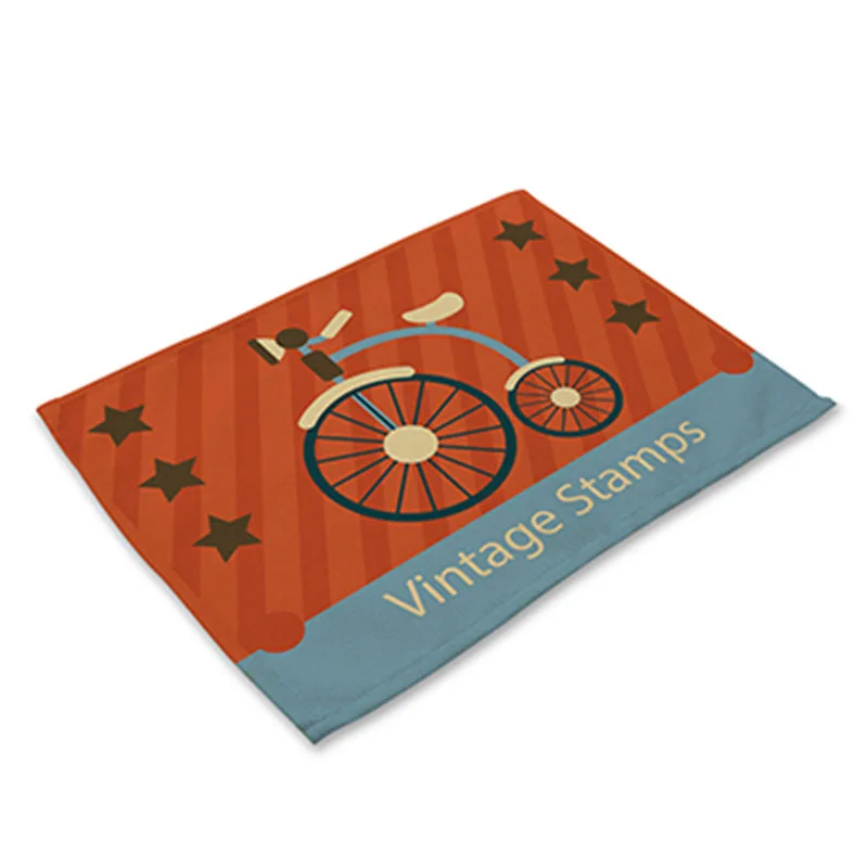 Винтажные марки настольные салфетки для стола домашний ужин полиэстер коврик