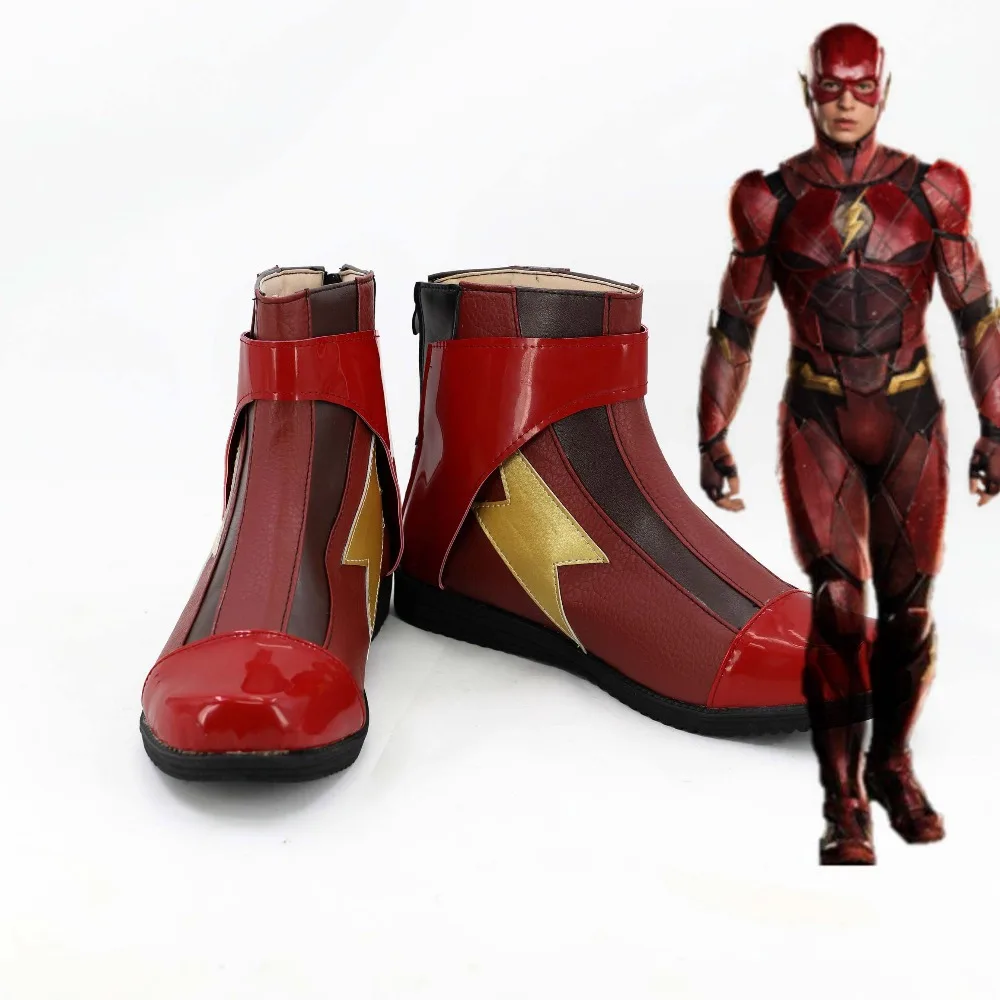 Ботинки Flash Shoes для Хэллоуина Костюмные ботинки косплея обувь европейского