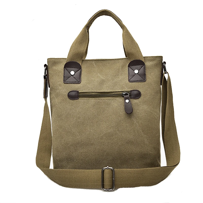 Холщовый портфель для мужчин модная деловая сумка мессенджер брендовая на плечо