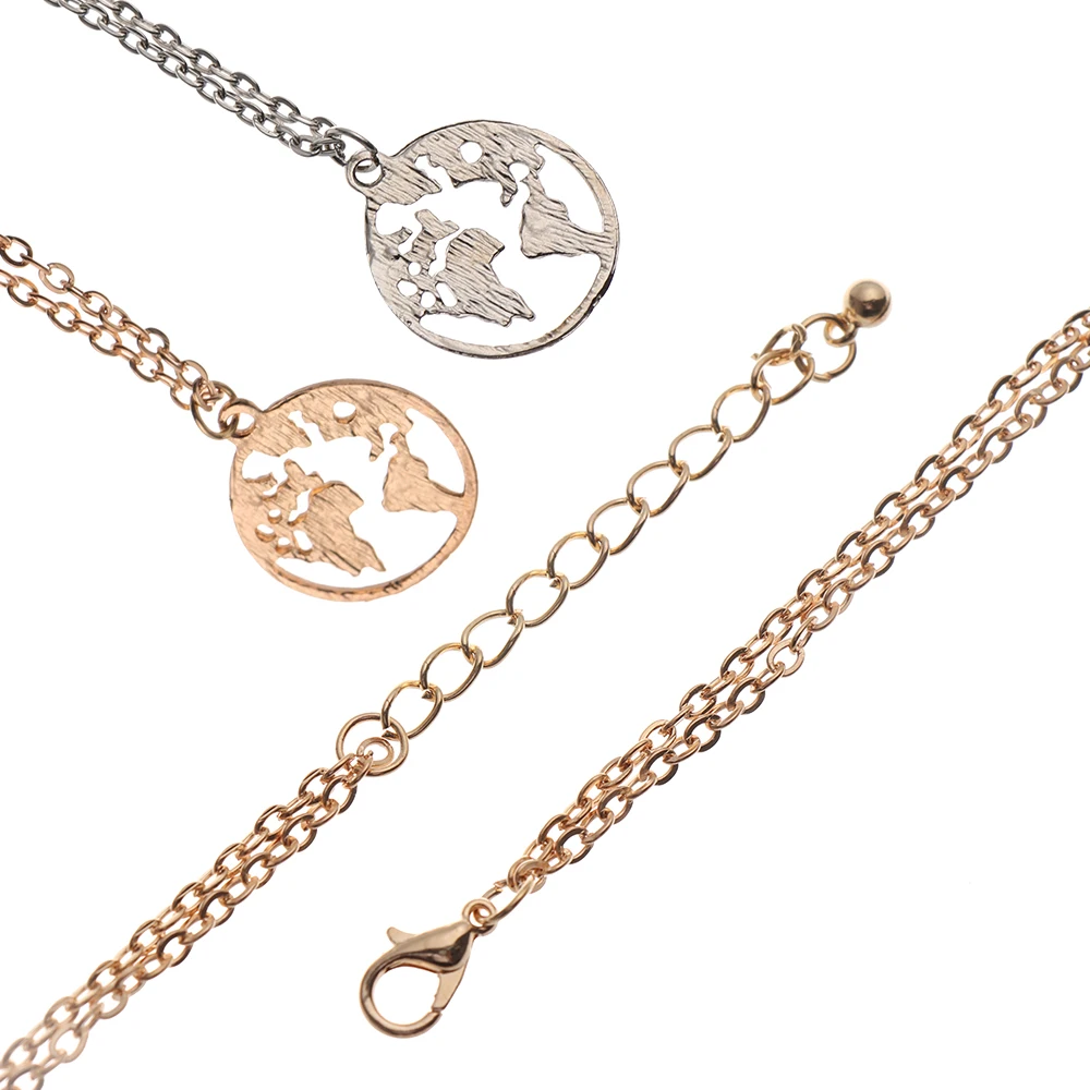 Многослойное ожерелье с подвеской женское модное в стиле ретро круглыми