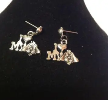 Винтажные серебряные подвески I Love My Чокер &quotсобака&quot ожерелье подходящие