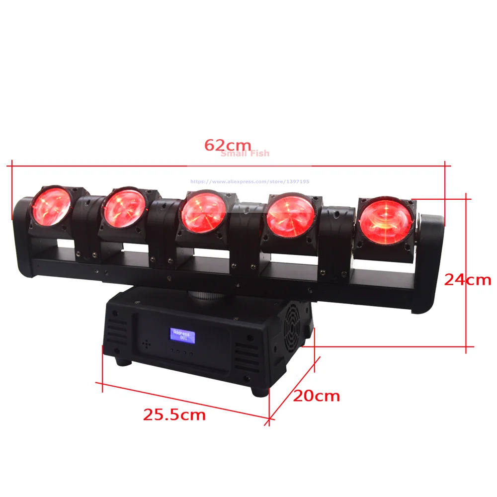 2 шт./лот низкая цена 5X12W RGBW 4в1 CREE LED движущиеся фары ЖК дисплей 90 240 В хорошо