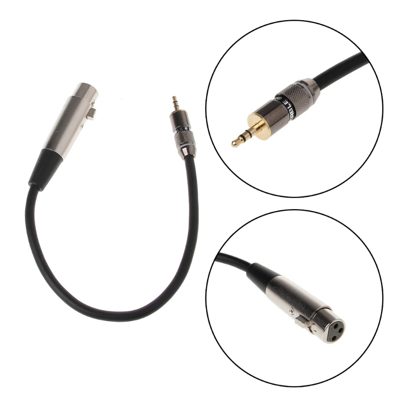 XLR 3Pin гнездо до 3 5 мм 1/8 &quotTRS мужской металлический разъем аудио адаптер кабель 0