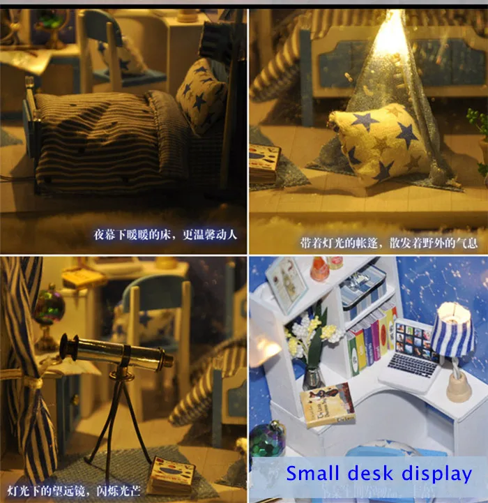 Топ Мода Diy кукольный домик дети миниатюрная музыка и Led Кукольный дом игрушка деревянный с мебели модельный комплект 2 стиля вариант