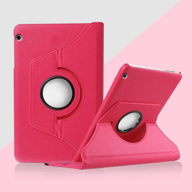 Rose Red 360 градусов вращающийся кожаный чехол для huawei MediaPad T3 10 AGS-L03 AGS-L09 AGS-W09 9,6 дюймов планшет - Color: Rose Red