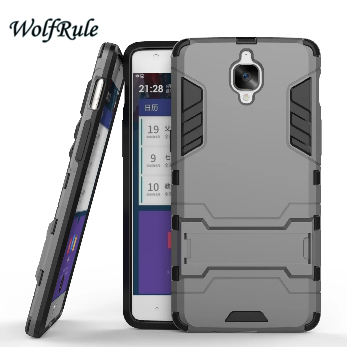 WolfRule Anti-knock Case OnePlus 3 Cover Soft Silicone + Slim Plastic For Oneplus 3T Three Holder Stand Capa | Мобильные телефоны и