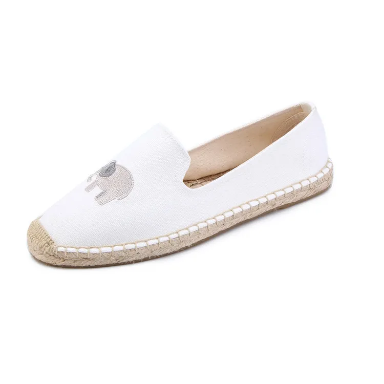 MInmclas/Новинка; Alpargatas Espadrilles; удобные женские повседневные тапочки с рисунком; дышащие льняные парусиновые тапочки из конопляной ткани для девочек