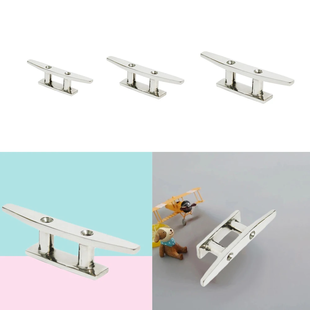 

Low Flat Cleat 316 Stainless Steel 2 Hole Hardware For Marine Boat Deck Rope Tie 4" 5" 6" for All Chandlery Applications