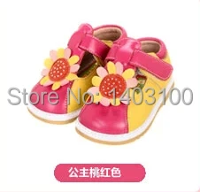 Genuine leather baby toddler shoes soft rubber sole sound princess autumn fashion single for 0 - 2 years old |