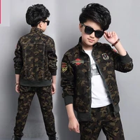 male child clothing autumn set camouflage cotton 100 2022 sports sets child spring boy long sleeve pants 2pcs