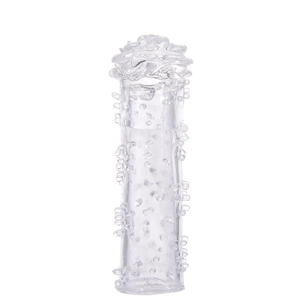 Male Sex Products Reusable Delay Condoms Jelly Cock Ring Clear Crystal Skin Penis Extension Sleeve Eros Adult Toys | Красота и