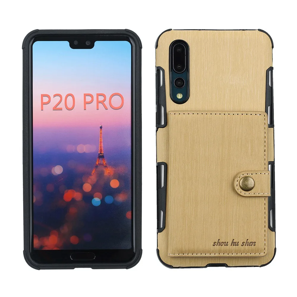 gold Держатель для карт, кожаный чехол для телефона huawei P20 Lite Pro Nova 3e, чехол-кошелек для huawei mate 10 lite Pro, чехол для Honor 9I, чехол s - Цвет: gold