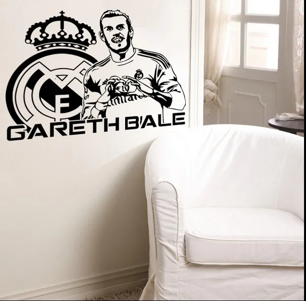 Гарет Бэйл Виниловая наклейка на стену ФК Реал Мадрид футбольный игрок декор