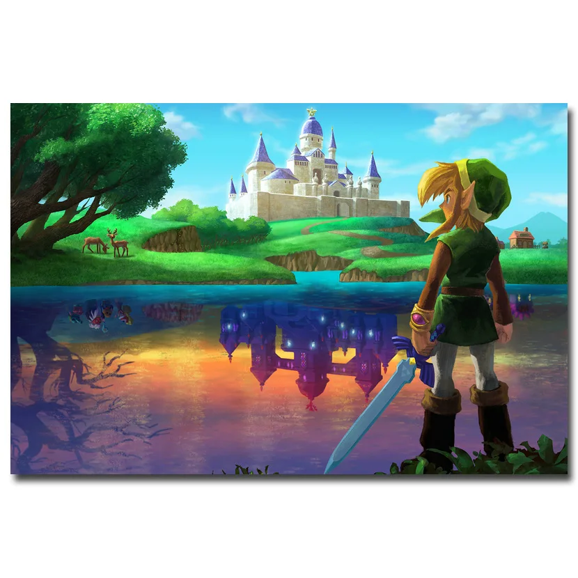Настенный плакат из шелковой ткани 13x20 24x36 дюймов|picture for living room|fabric posterslegend of zelda