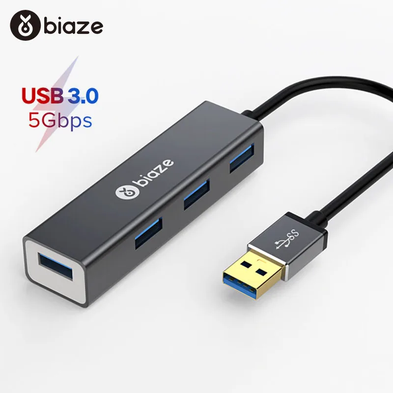 Biaze 4 порта мини USB концентратор 3 0 высокоскоростной разветвитель 5 Гбит/с GL3520 для