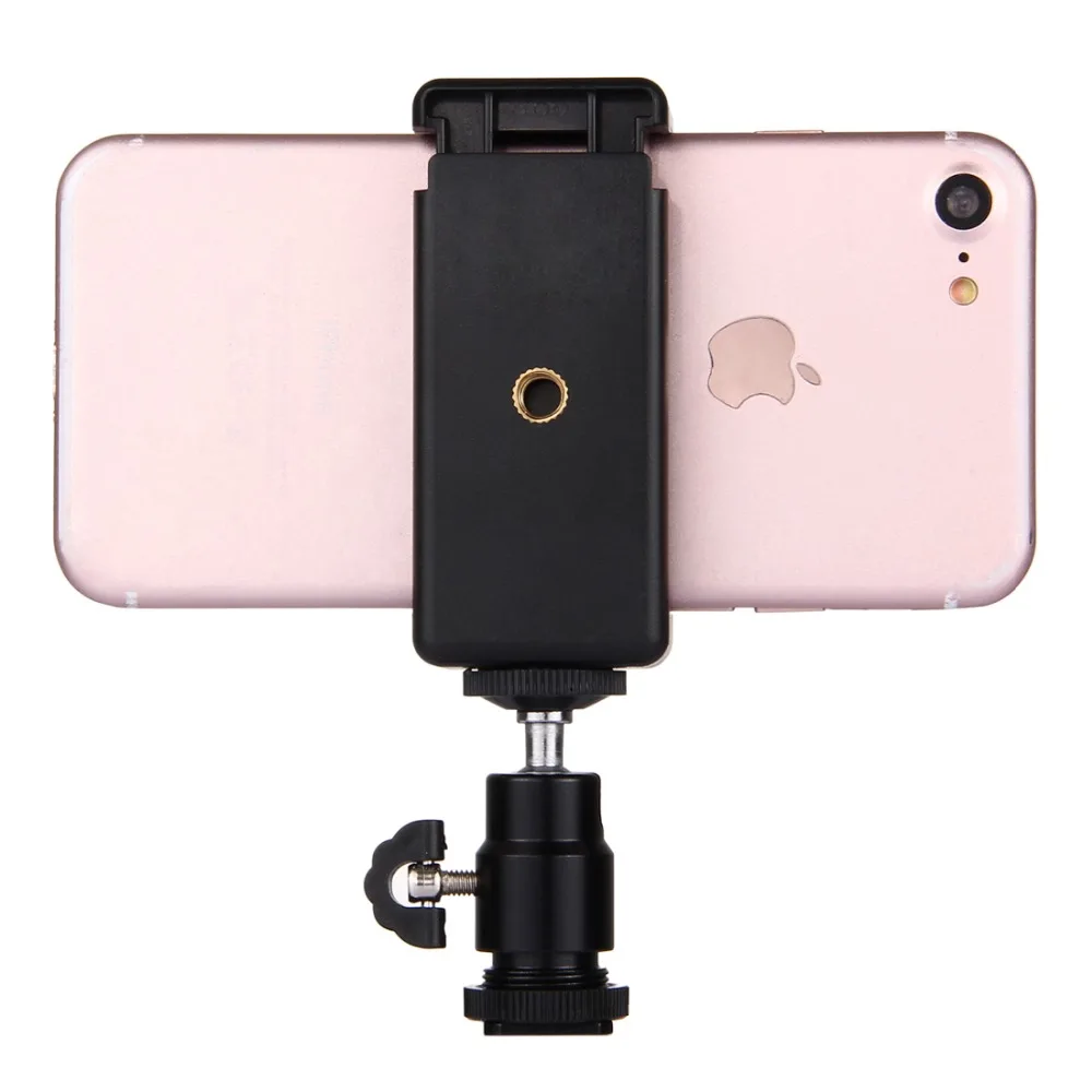 1/4 inch Mini Tripod Head + Tripod Stand Clamp for iPhone 7 8 Samsung, Huawei, HTC,xiaomi, 5.5cm - 8cm Width For Smartphones