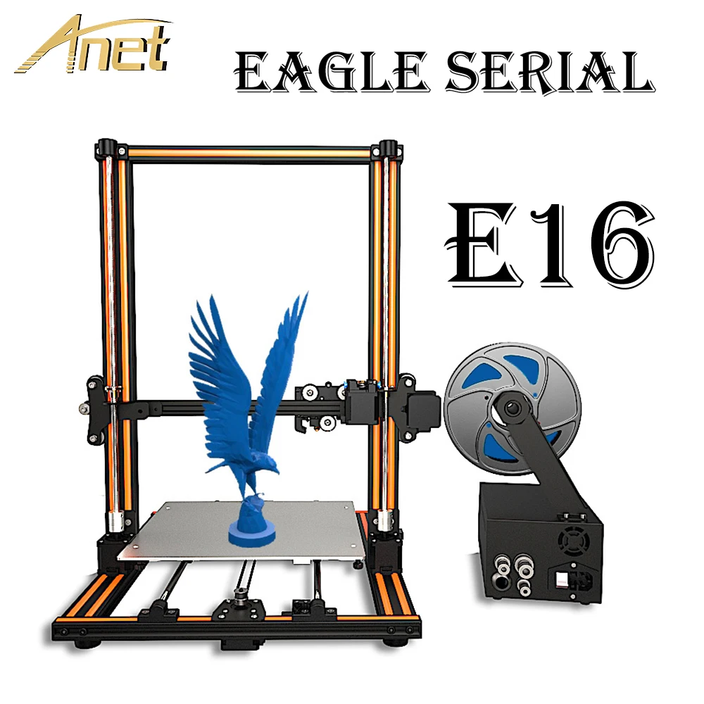 Anet Eagle Serial E10 E12 E16 3D принтер высокой точности Reprap Prusa i3 DIY большого размера печати