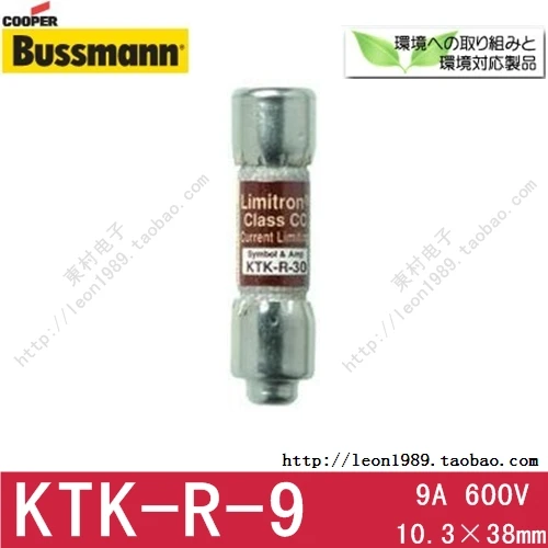 [SA] BUSSMANN керамический предохранитель limitron класса cc KTK-R-9 9A 600V--10PCS/лот | Обустройство