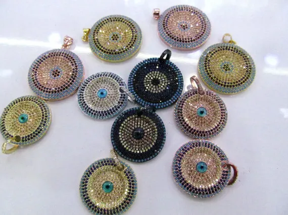 Алмазный кулон ручной работы с микро-кристаллами микро-ПАВЕ ювелирные изделия из