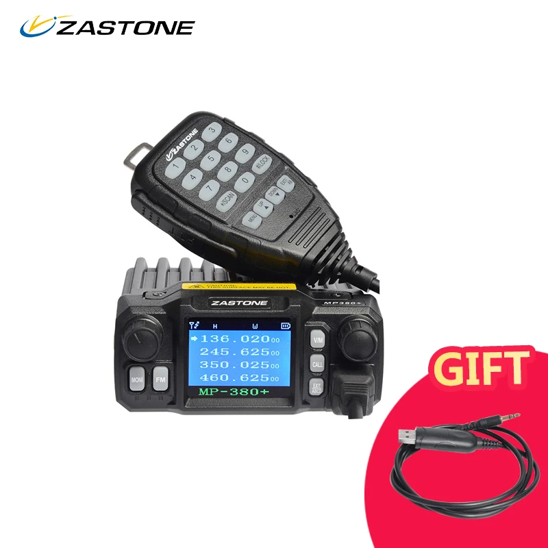 Zastone MP380+ мини мобильный радиоприемник автомобильный приемопередатчик VHF UHF 25 Вт двухдиапазонный четырехдиапазонный 200CH Walkie Talkie Автомобильная радиостанция