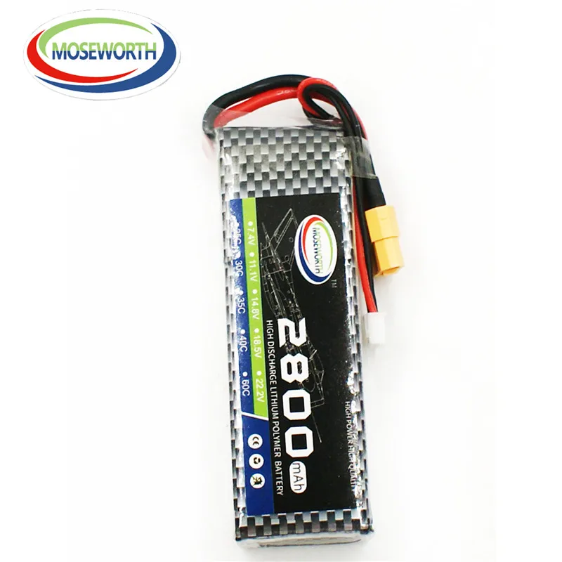 Новый аккумулятор LiPo 3S 11 1 В 2800 мАч 40C 80C для радиоуправляемых квадрокоптеров