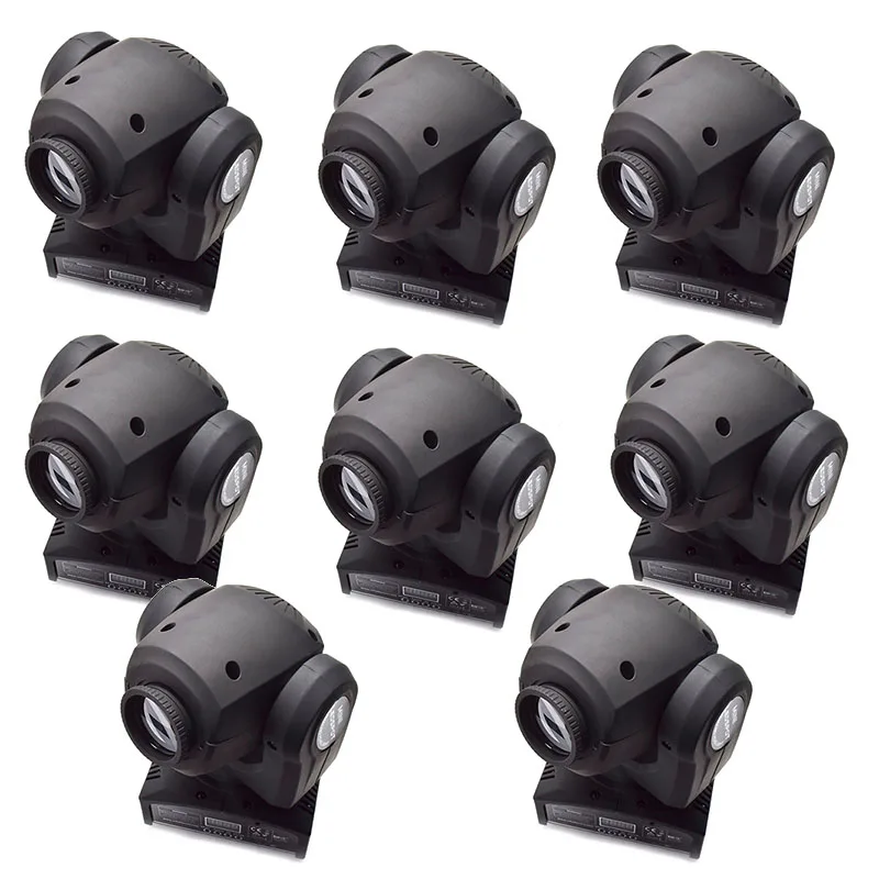 

8pcs/Lot Mini Spot Light Led DJ Equipment DMX512 30w Pattern Moving Heads 30W gobos Effect for Dj Show Room Party Club