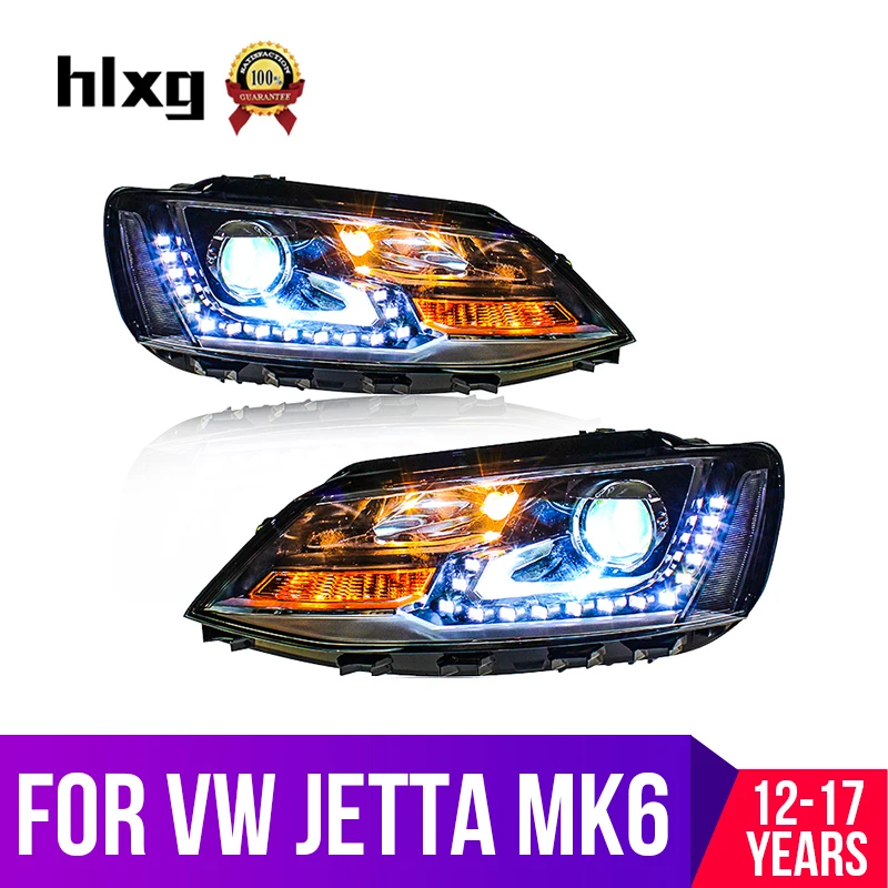 Hlxg комплект автомобильных фар для Volkswagen jetta (Фольксваген Джетта) MK6 головка лампы