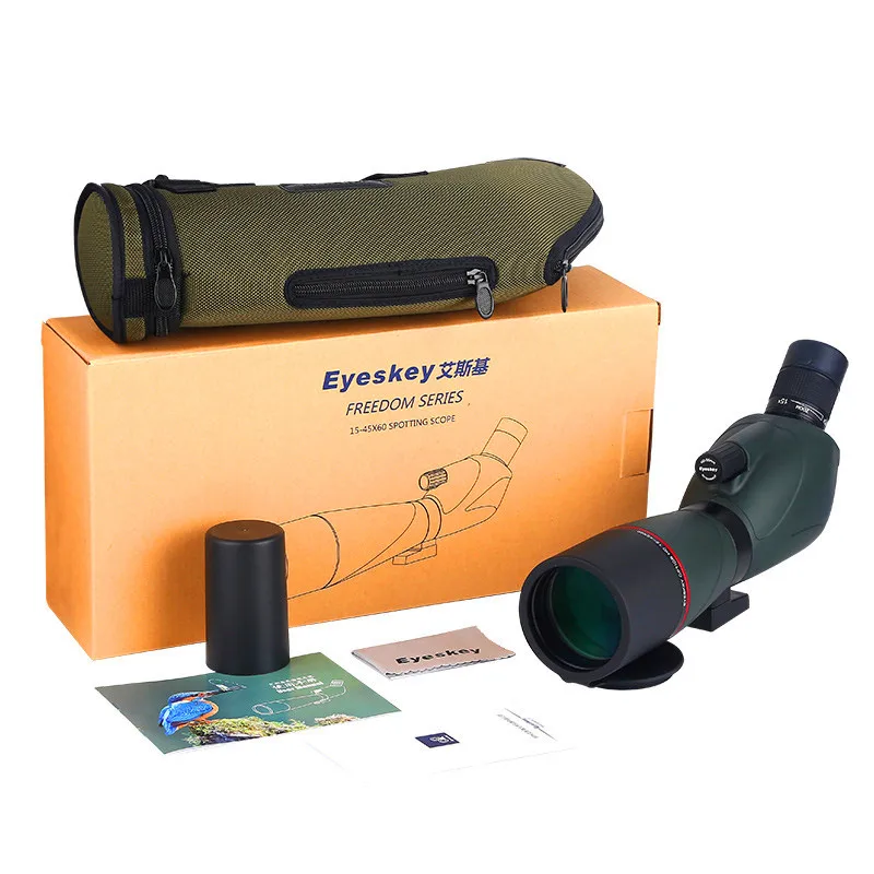 

Eyeskey 15-45x60 Observation Telescope Waterproof Zoom Spotting Scopes Hd Optical Monocular Hunting For Birding Watching