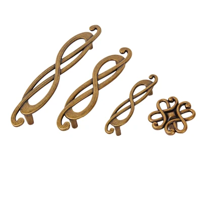 Американская кухня Античная дверная ручка бронзовая пустая для ящика ручки