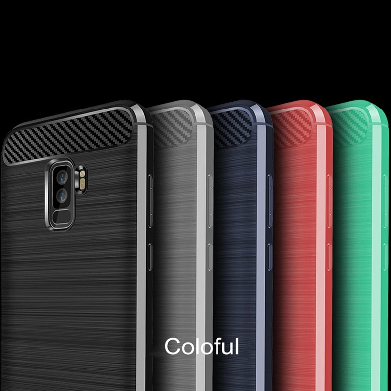 OLLIVAN Retro Classic Luxury Phone Case For Samsung Galaxy S9 Plus Soft Silicone Back Cover Carbon Fiber Cases |