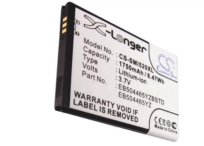 Cameron Sino 1750 мАч аккумулятор EB504465IZ для Samsung/Verizon/USCellular SCH i100 I400 I520 I510 LC11|1750mah battery|cameron