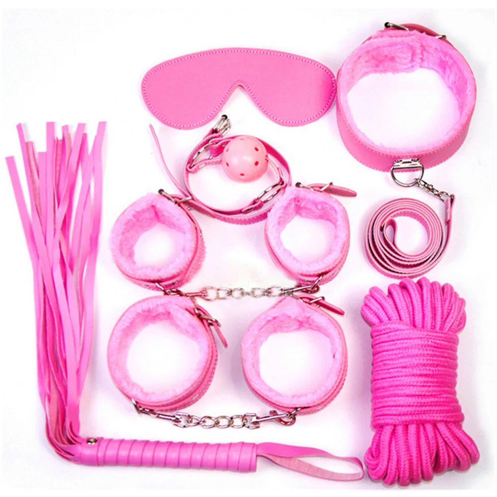 Набор для бондажа 7 шт. комплект ограничения лодыжек ручек манжет кляп зажим