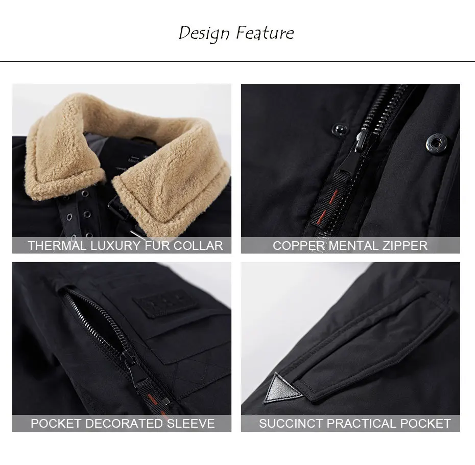 HTLB Winter Warm Jacket Parkas Men Brand Autumn Windproof Thick Fleece Fur Collar Warm Bio Down Parka Men Short Coat Male